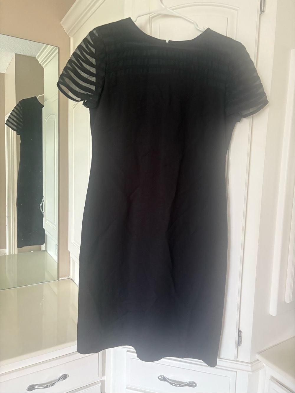 Talbots little black linen dress